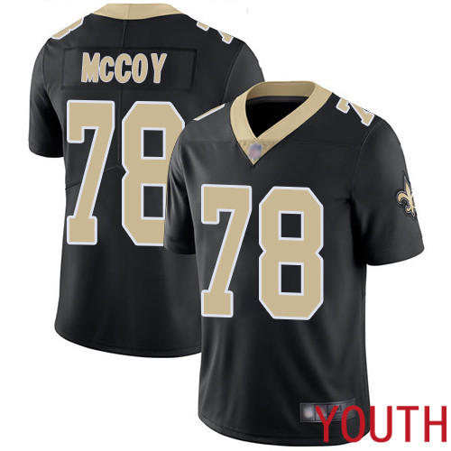 New Orleans Saints Limited Black Youth Erik McCoy Home Jersey NFL Football #78 Vapor Untouchable Jersey